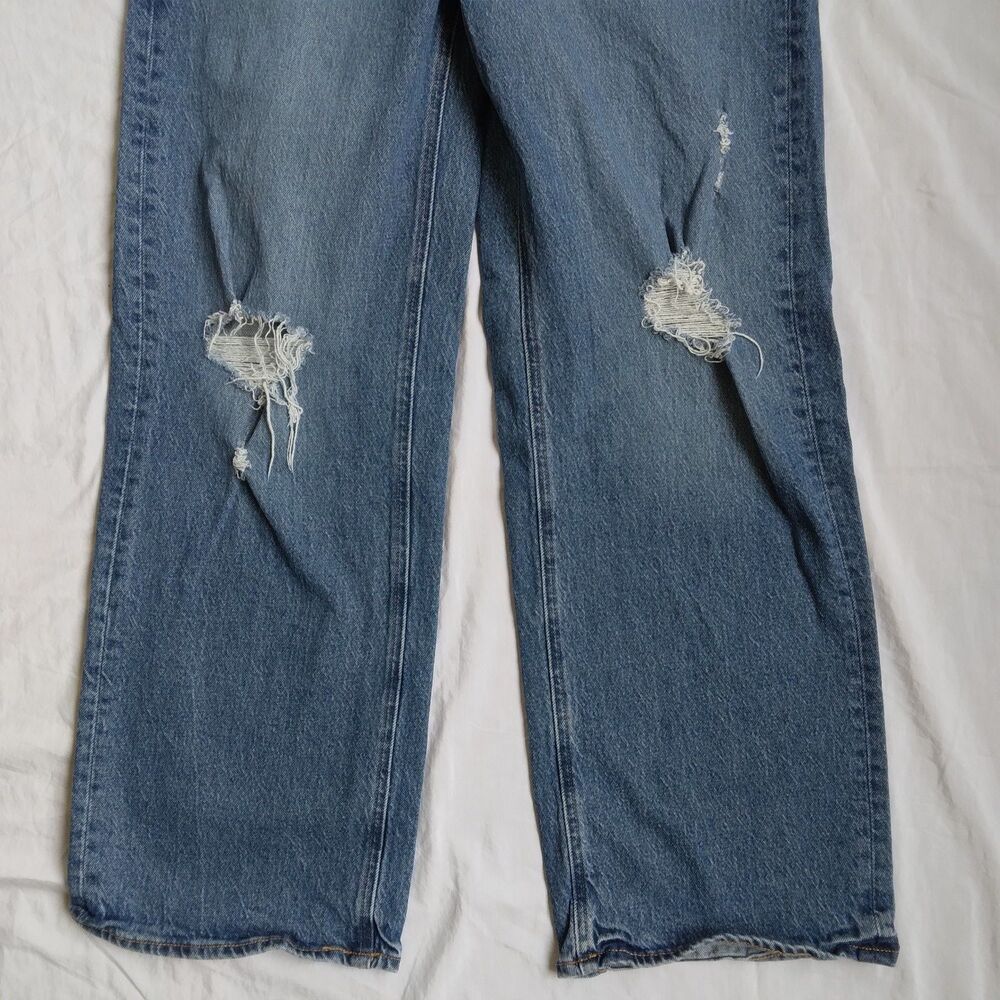 OLD NAVY Extra High-rise Sky-hi Wide Leg Jeans Secret Smooth Pockets Women’s 12 - Picture 3 of 11